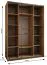 Kleiderschrank / Schiebetürenschrank | 245,5 x 160 x 64 cm | 11 Fächer | 2 Schiebetüren | Soft-Close | 2 Kleiderstangen | Spiegel | Farbe: Weiß
