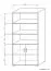 Regal Curug 18, Farbe: Eiche / Buche hell - Abmessungen: 188 x 90 x 34 cm (H x B x T)