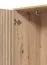 Garderobe Komplett - Set A Paduna, 5-teilig, Farbe: Eiche Artisan, ein Garderobenschrank, eine Kommode, ein Schuhschrank mit Sitzkissen, Spiegel und Garderobe mit 6 Haken