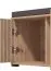 Garderobe Komplett - Set A Paduna, 5-teilig, Farbe: Eiche Artisan, ein Garderobenschrank, eine Kommode, ein Schuhschrank mit Sitzkissen, Spiegel und Garderobe mit 6 Haken