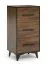 Kommode Altels 14, Farbe: Walnuss - Abmessungen: 95 x 48 x 40 cm (H x B x T)