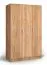123 cm breiter Kleiderschrank mit 3 Türen | Farbe: Braun Abbildung