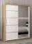 150 cm breiter Kleiderschrank mit 5 Fächern und 2 Türen | Farbe: Sonoma Eiche / Weiß Abbildung