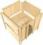 Sauna "Tjara 2" SET mit Klarglastür & Ofen externe Steuerung easy 9 KW - 236 x 184 x 209 cm (B x T x H)
