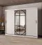 Schiebetürenschrank | Weiß Matt | Spiegeltür | Moderne Details | 250 x 62 x 200 cm | Kleiderschrank | 10 Fächer | 2 Kleiderstangen | hochwertig Verarbeitet