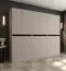 Drehtürenschrank | Kaschmir | 12 Drehtüren | 9 Fächer | 3 Kleiderstangen | 270 x 52 x 203 cm | hochwertig Verarbeitet | Soft-Close Funktion | Kleiderschrank