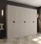 Drehtürenschrank / Kleiderschrank | Kaschmir | 12 Drehtüren | 9 Fächer | 3 Kleiderstangen | 240 x 52 x 203 cm | hochwertig Verarbeitet | grifflose Türen | Soft-Close Funktion