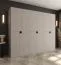 Drehtürenschrank | Kaschmir | 12 Drehtüren | 9 Fächer | 3 Kleiderstangen | 270 x 52 x 203 cm | hochwertig Verarbeitet | Soft-Close Funktion | Kleiderschrank | grifflose Türen