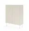 Wohnzimmer - Set A Goulette | 3-teilig | Farbe: Kaschmir | geriffelte Front | Push-to-open Funktion | ABS-Schutzkanten | 1 TV-Schrank | 2 Kommoden