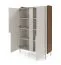 Kommode | Farbe: Kaschmir / Alba-Walnuss | 2 Drehtüren | 8 Fächer | 103 x 42 x 160 cm | Push-to-open Funktion | Highboard | Beine: Metall