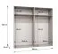 Kleiderschrank | Farbe: Schwarz | 2 Fächer | Schlafzimmerschrank mit Spiegel | 2 Kleiderstangen | Griffe: Kaschmir | Soft-Close-Funktion | Maße: 200 x 52 x 202 cm | ABS-Kanten