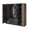 Moderner Kleiderschrank mit Spiegel Leeds 04, Farbe: Graphit - Abmessungen: 200 x 206 x 51 cm (H x B x T), mit zwei Schubladen