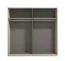 Kleiderschrank | schlichtes Design | Farbe: Eiche light Port | 1 Spiegeltür | 2 Kleiderstangen | Maße: 220 x 61 x 217,5 cm | ABS-Kanten | 2 Fächer