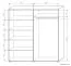 Schiebetürenschrank / Kleiderschrank Cikupa 52, Farbe: Nuss / Ulme - Abmessungen: 210 x 200 x 60 cm (H x B x T)