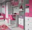 Kinderzimmer Schrank Rosa / Weiß 190x45x40 cm