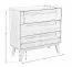 Schlafzimmer - Set N Engordany | 5-teilig | Farbe: Walnuss | Buche Vollholz massiv | lackiert | 2 Nachtkommode | 1 Doppelbett | 1 Kommode | 1 Kleiderschrank | hochwertige Verarbeitung