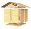 Gartenhaus 2,52 x 2,02 Meter (inkl. Dach) | aus Holz | aus vorgefertigten Elementen| unbehandelt | mit Satteldach Abbildung