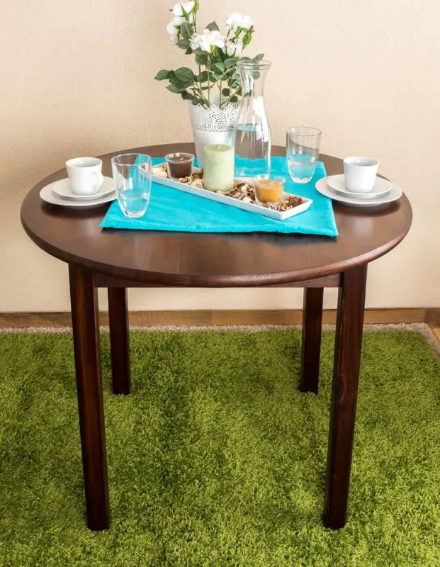 Esszimmertisch Esstisch 90x90 cm, Farbe: Nuss Abbildung