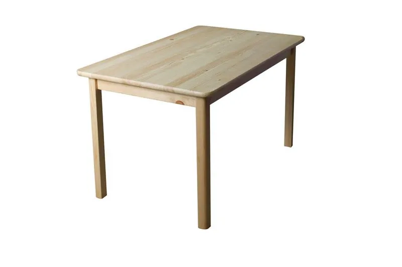 Tisch Kiefer massiv Vollholz natur 001 (eckig) - Abmessung 120 x 80 cm (B x T)