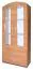 Vitrine Kisaran 19, Farbe: Erle - Abmessungen: 190 x 80 x 40 cm (H x B x T)