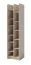 Regal Sampont 04, Beige / Eiche hell, 195 x 55 x 42 cm, mit 11 Fächern, ABS-Kanten, hochwertig verarbeitet, stabil und qualitativ hochwertig