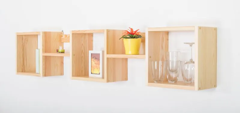 Wandregal Kiefer Natur Abbildung