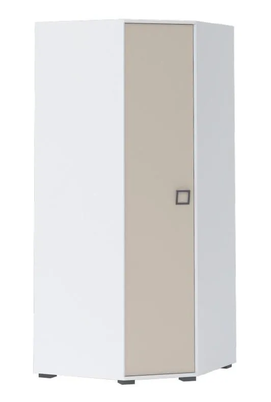 Eckschrank Jugendzimmer Weiß 198x86x86 cm Abbildung