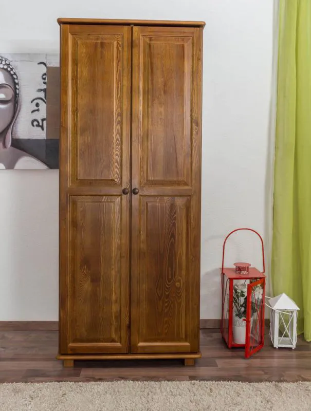 Schlafzimmerschrank, Farbe: Eiche 190x80x60 cm Abbildung