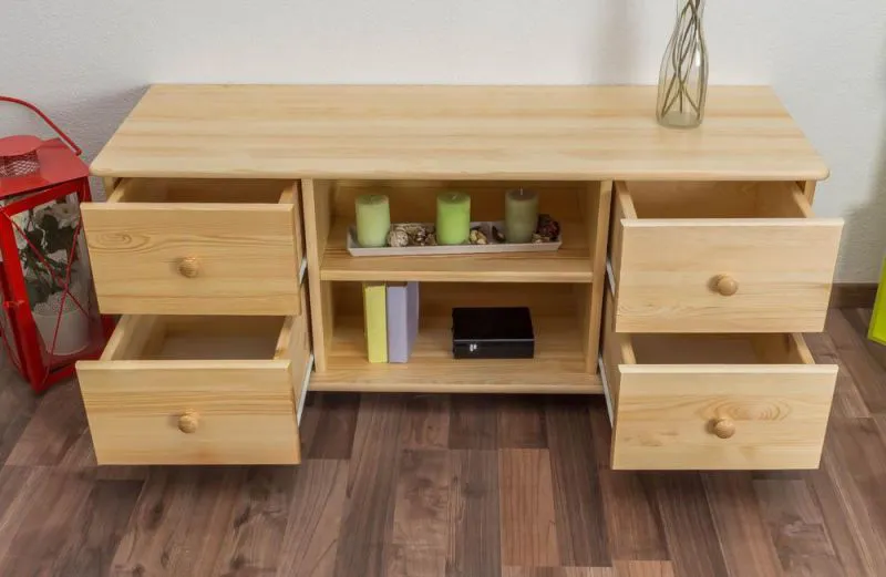 TV-Unterschrank Massivholz Farbe: Natur 55x136x47 cm  Abbildung