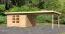 Gartenhaus SET mit Pultdach inkl. Anbaudach, Farbe: Naturbelassen, Grundfläche: 9,52 m²