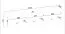 Eleganter TV-Schrank / TV-Board Finghall 01, drei Türen, 1,8 Meter breit, Soft-Close-Funktion, Farbe: Schwarz, Front: gerillt, hängend montierbar, drei Fächer