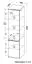 Jugendzimmer - Schrank Alard 02, Farbe: Eiche / Weiß - Abmessungen: 195 x 45 x 52 cm (H x B x T)