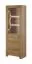 Schmale Vitrine Totnes 16, Farbe: Eiche Riviera - Abmessungen: 197 x 70 x 37 cm (H x B x T)