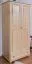 Schlafzimmer - Kleiderschrank KieferMassivholz natur - 195 x 92 x 59 cm (H x B x T) Abbildung