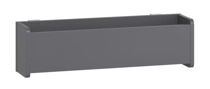 Bettregal | Farbe: Graphit | Maße: 70 x 17 x 20 cm | praktischer Ablageplatz für kleine Gegenstände