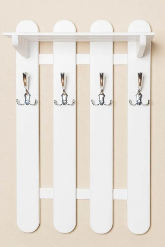Garderobe Kiefer weiß