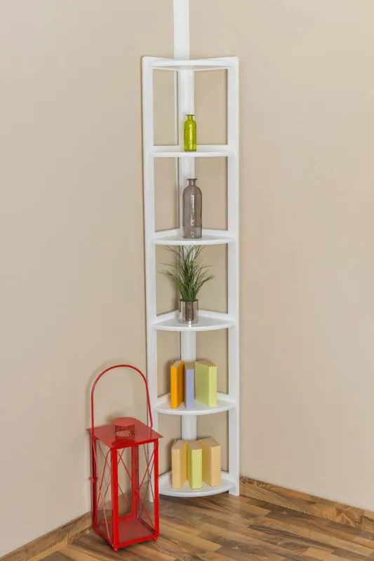 Bücherregal - 40 cm breit, Kiefer Holz-Massiv, Farbe: Weiß Abbildung