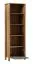 Schrank Braianik 26 mit 1 Kippfach, 200 x 66 x 37 cm, 4 offene Fächer, Eiche Wotan / Grün, Wohnzimmer, Büro, Griff aus Metall, Füße: 36 mm dick