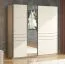 Kleiderschrank | Farbe: Kaschmir | breit | 1 Spiegeltür | Schiebetürenschrank | Maße: 220 x 61 x 217,5 cm | ABS-Kanten | 2 Kleiderstangen | 2 Fächer