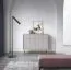 Moderne Kommode mit zwei Schubladen Worthing 51, Farbe: Grau / Gold - Abmessungen: 83 x 104 x 39 cm (H x B x T)