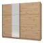 Breiter Kleiderschrank mit einer Spiegeltür Kule 11, Farbe: Eiche Artisan, zwei Kleiderstangen, 10 Fächer, Maße: 210 x 236,5 x 62,5 cm, ABS-Kanten