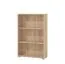 Regal Knide 04, Farbe: Eiche Sonoma, drei Fächer, ABS-Kantenschutz, stabil, Bücherregal, Maße: 107,5 x 70 x 24,5 cm, für Wohnzimmer