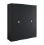 Drehtürenschrank / Kleiderschrank Amfipoli 08, vier Türen, Farbe: Schwarz mit Holzstruktur, zwei Kleiderstangen, Maße: 209 x 179,5 x 58,5 cm, Soft-Close-Funktion