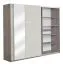 Schiebetürenschrank / Kleiderschrank Sabadell 14, Farbe: Eiche / Beige Hochglanz - 222 x 269 x 64 cm (H x B x T)