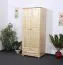 Massivholz-Schrank Kiefer, Farbe: Natur 190x90x60 cm Abbildung