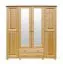 Garderobenschrank Massivholz, Farbe: Natur 190x160x60 cm Abbildung