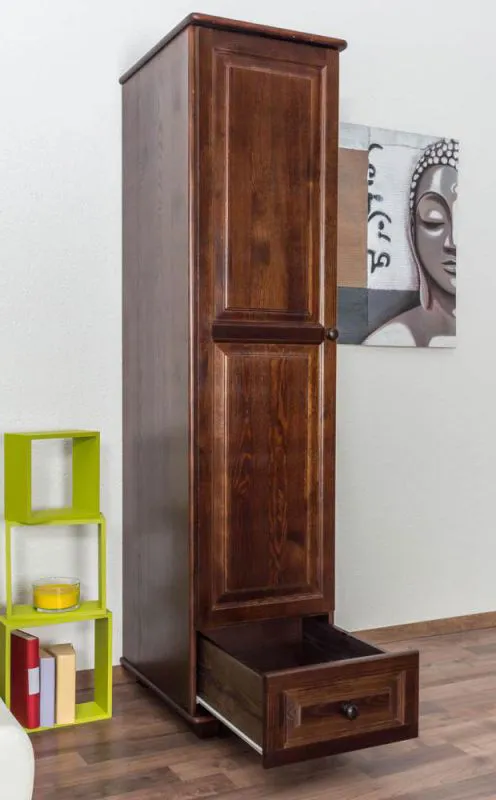 schmaler Kleiderschrank, Farbe: Nuss 190x47x60 cm Abbildung