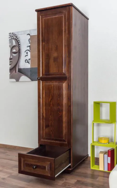 Dielenschrank Kiefer, Farbe: Nuss 190x47x60 cm Abbildung