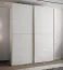 Kleiderschrank / Schiebetürenschrank | 245,5 x 190 x 64 cm | 2 Schiebetüren | 2 Kleiderstangen | 11 Fächer | 10 Einlegeböden | Farbe: Weiß | Soft-Close