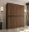 Drehtürenschrank | Farbe: Walnuss Warmia | 8 Drehtüren | 6 Fächer | 2 Kleiderstangen | Kleiderschrank | 180 x 52 x 203 cm | hochwertig Verarbeitet | Soft-Close Funktion